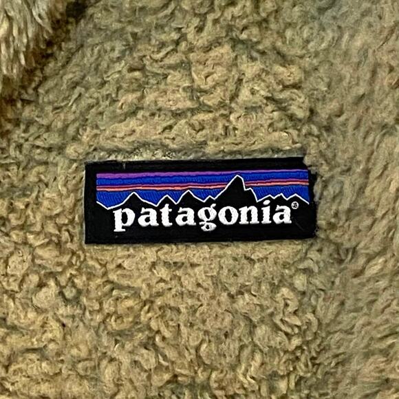 Patagonia Los Gatos Zip Up Fleece Vest Womens M Khaki Outdoor Slow Fashion Fuzzy - Picture 6 of 13
